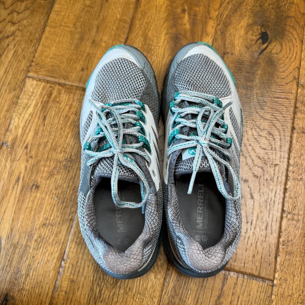 Merrell All Out Charge Womens 8 Trail Running Shoes J03964 HyperWrap Grey Teal - Picture 6 of 6